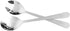 Home Basics 2 Piece Stainless Steel Hosting Serving Set with Hammered Finish Handles, Silver (1)...