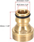 uxcell Brass Faucet Tap Quick Connector M22 M24 UNF Thread Hose Pipe Socket Adapter Fitting for Garden Irrigation System 2pcs...
