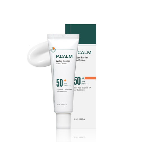P.CALM Water Barrier Moisturizing Sun Cream Matte-Finish No White Cast SPF 50+ PA++++ Vegan Calming Moisture Daily Sunscreen for Dry Oily Sensitiv...