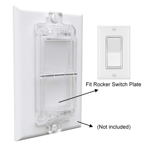 Rocker Light Switch Guard, ILIVABLE Child Proof Switch Plate Cover Guard Protects Your Lights from Being Accidentally Turned On or Off by Children...