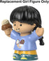 Fisher-Price Replacement Part Little-People Playset - HHR46 ~ Girl with Black Hair with Braids Carrying Ice Cream Cone, Black, Brown, Blue...