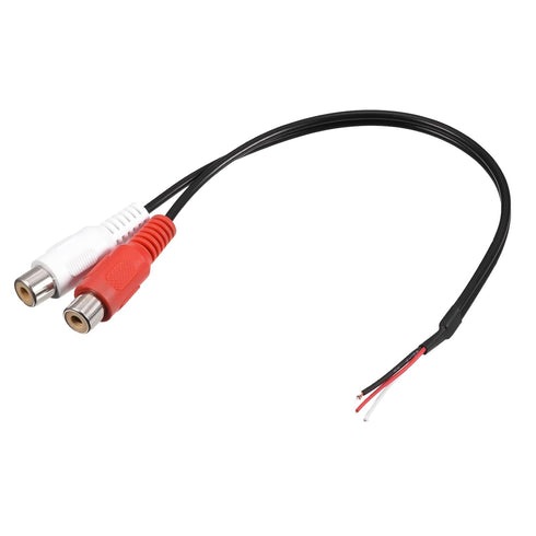 MECCANIXITY RCA Female Plug Jack Connector Adapter to Bare Wire Open End Audio Video RCA Cable for Amplifier Speaker Wire Pack of 2...