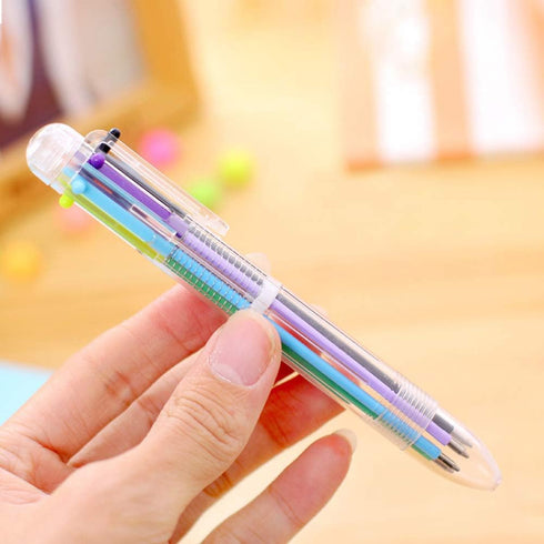 23 Pack 0.5mm 6-in-1 Multicolor Ballpoint Pen 6 Colors Retractable Ballpoint Pens...