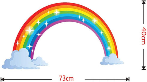 Bamsod Rainbow Wall Decal Kids Wall Stickers Nursery Home Decor 40cm x 73cm...