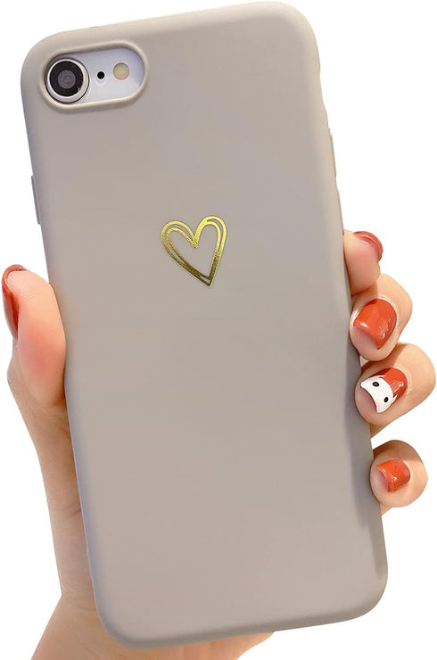 Compatible with iPhone 7/8/SE 2020 Case for Women Girls, Soft Flexible Durable Cute Heart Pattern Slim Thin TPU Shockproof Case for iPhone 7/8/SE ...