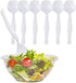 PARTY BARGAINS 8.75" Disposable White Plastic Serving Spoons, 6 Pack, Heavy Duty Kitchenware Serving Spoon Utensil for Wedding, Catering Services,...