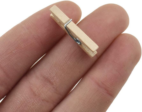 HAHIYO Wooden Clothes Pins Clothespins Mini Do NOT Fall Apart 1 inches Length 80 Pack Sturdy Strong Springs No Rust No Discoloration for Laundry B...