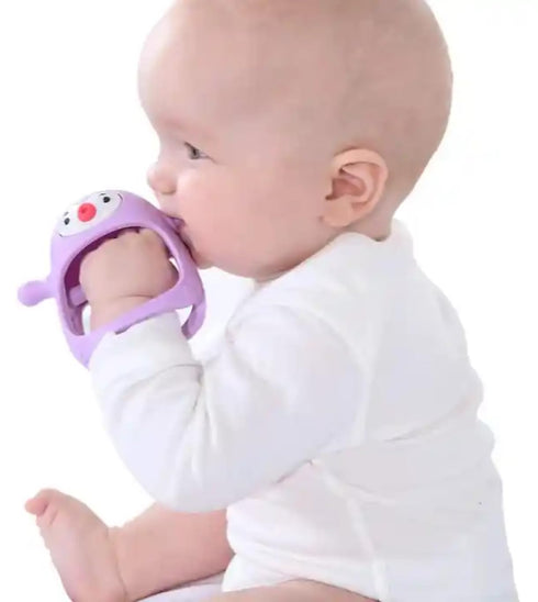 Yummy Baby Cute Penguin Teething Mitten for Babies, Easy to Hold, No-Drop Design, Silicone Baby Teether Toys, Relief from Teething Pain, Nipple Sh...