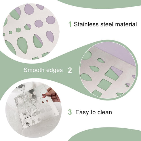 Metal Stencil for Jewelry Teardrops Shape Geometric Template 6.15" Metal Stencils for Painting Crafts Home Decor, Wall Decor, Airbrush Painting Ma...