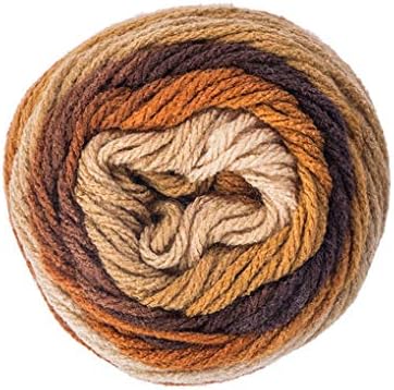 Bulk Buy: Red Heart Super Saver (2-Pack) (Latte Stripes, 5 oz Each Skein)...
