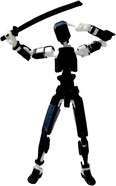 Pre-Assembly 3D Printed 5.54'' Dummy13 Action Figure, Multi-Jointed Tian13, Articulated T13 Desktop Decoration,12 in 1 Accessories, Best Birthday ...