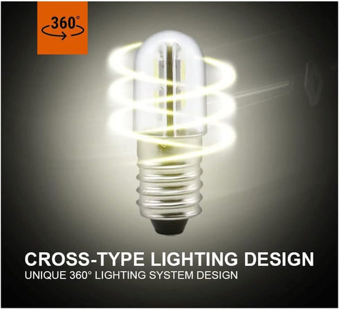 E10 Led Bulb 6vdc/ac 1w Super Bright 100Lumens Indicator Light Warm White Color,Pack of 10...