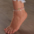 Colorful Beaded Anklet Pearl Heart Anklet Layered Ankle Fashion Beach Foot Jewelry for Women and Teen Girls...