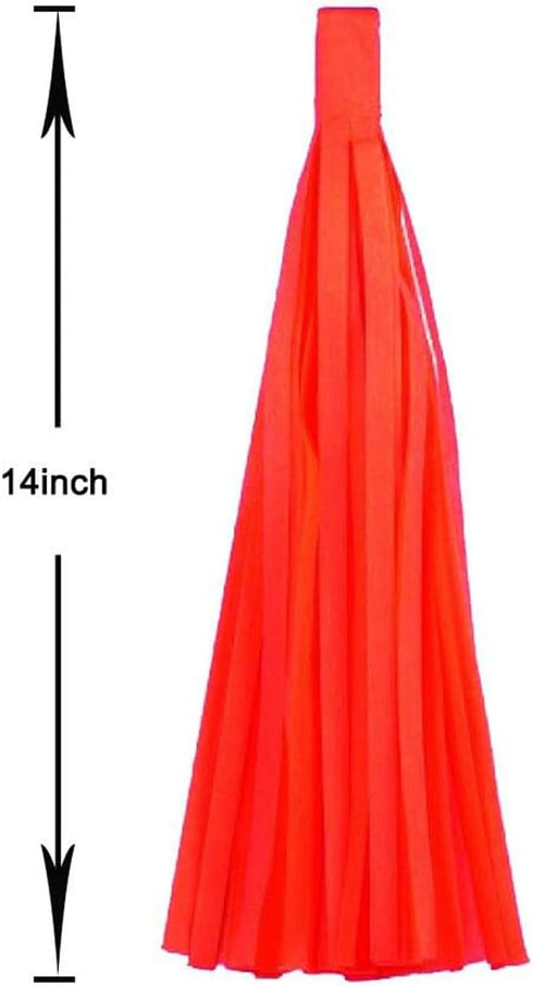 Aimto 20pcs Blue and Yellow Shiny Tassel Garland Banner Tissue Paper Tassels for Party Decorations...