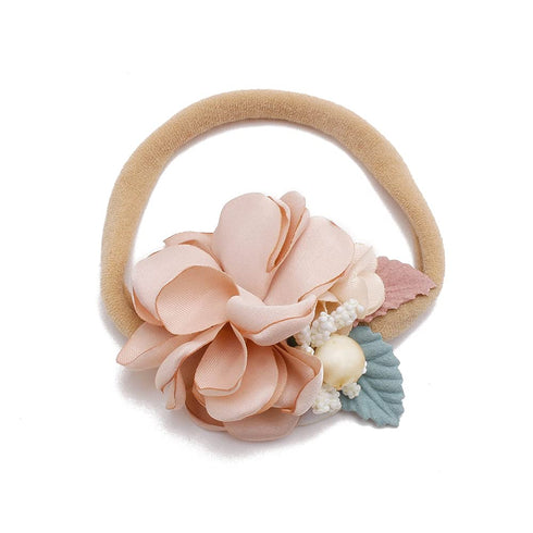 cherrboll 4pcs Baby Girl Flower Headbands, Super Soft & Stretchy Nylon Floral Hairbands for Newborn Toddler...