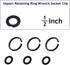 (8+8 Sets 1/2” & 3/8" Impact Retaining Ring Clip Friction Ring Hog Ring with O-Ring for Milwaukee Electric Pneumatic Type Impact Wrench...