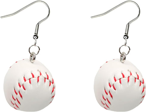 Leather Baseball Earrings for Women Cute Lightweight Dangle Earrings...
