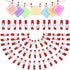 Pack of 50pcs Christmas Clips, Snowflake Red Wood Clothespins for Game Favors Craft, Wood Clips Set for Card Paper Photo Photography Activity (Red...