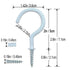24 Pack 2.9 inch Cup Hooks Metal Ceiling Hooks, Household Screw-in Utility Storage Hook (White, 2in)...