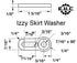 Izzy Skirt Washer/Adjustable Washer/Table Connector/Drawer Front Connector/All Hardware Include Pack of 2 by E.H.C....