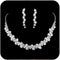 Yean Silver Bride Necklace Earrings Set Crystal Bridal Wedding Jewelry Sets Rhinestone Choker Necklace Prom Costume Jewelry Sets for Women...