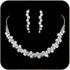 Yean Silver Bride Necklace Earrings Set Crystal Bridal Wedding Jewelry Sets Rhinestone Choker Necklace Prom Costume Jewelry Sets for Women...