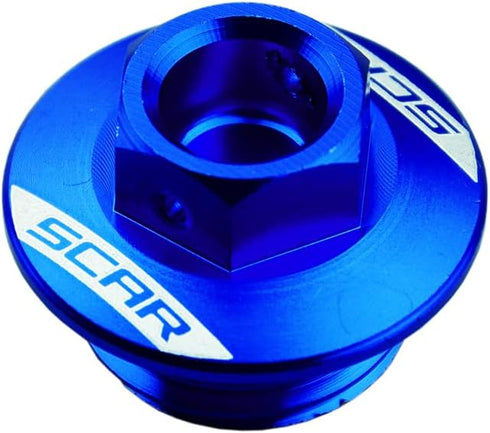 SCAR Oil Filler Plug Cap Compatible with YAMAHA YZ YZX YZF YZX WR WRF 65 85 125 250 450 YZ250F 87-24 - Blue...