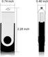 4GB Flash Drive 10 Pack, USB 2.0 Thumb Drives Bulk Swivel Memory Stick for Data Storage, Black...