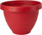 The HC Companies 8 Inch Rings Planter with Self Watering Disk - Lightweight Indoor Outdoor Plastic Plant Pot for Herbs and Flowers, Warm Red...