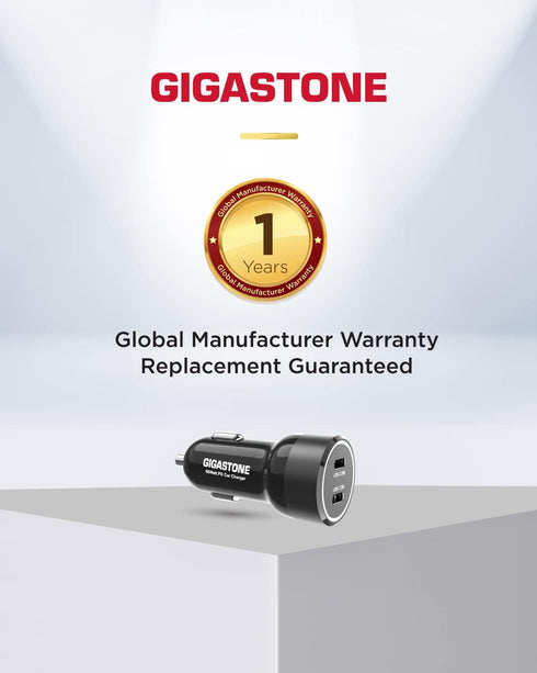 Gigastone USB C Car Charger 66W Fast Car Charger Adapter, PD3.0, Dual Port, Super Mini, Compatible with iPhone 15,14,13,12,11,X,SE,8, Galaxy S22,S...