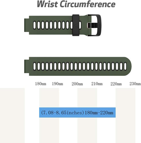 NotoCity Compatible with Forerunner 220 Watch Bands Black Buckle Sport Silicone Watch Strap Replacement for Forerunner 230/220/235/620/630/735XT S...