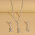 COLORFUL BLING Rhinestone Teardrop Infinity Pendant Necklace Zircon Dangle Earring Jewelry Sets?Silver?...