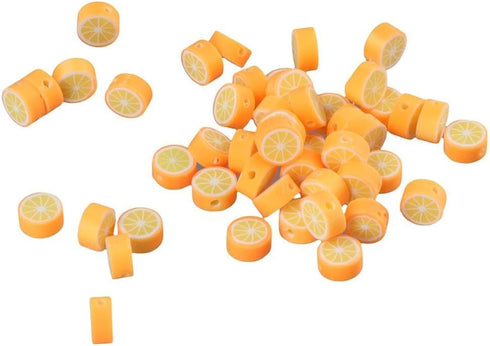 200Pcs 10mm Fruit Shaped Beads Polymer Clay Beads Spacer Beads with Holes for DIY Beading and Keychain Craft...