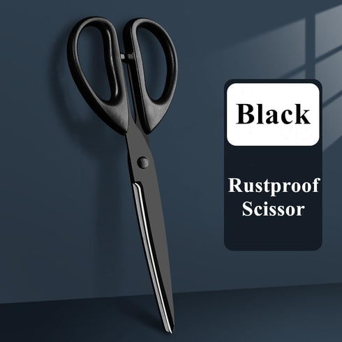 Black Office Scissors 7 Inch All Purpose Sharp Scissor Stainless Steel Blade Shears Straight ABS Handle Shear for Paper, DIY Craft, Office, School...