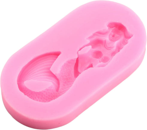 Mermaid Theme Fondant Molds Mermaid Silicone Mold For Cake Decorating Cupcake Topper Chocolate Candy Gum Paste Polymer Clay...