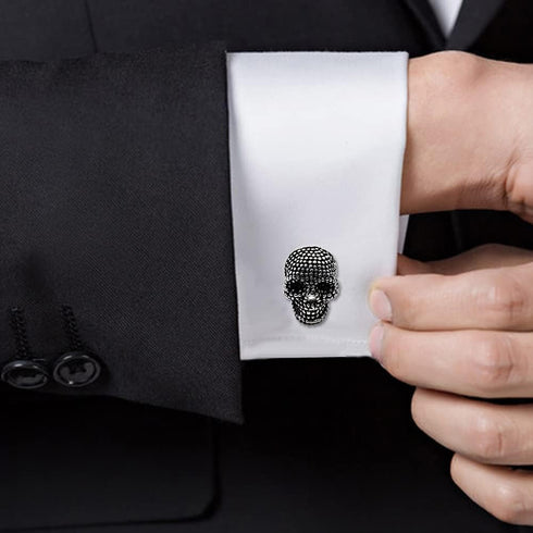 Personalized Skull Cufflinks Funny Cufflinks for Men Unique Cufflinks 3D Designs for Men's Shirts and Dresses Halloween Gifts...
