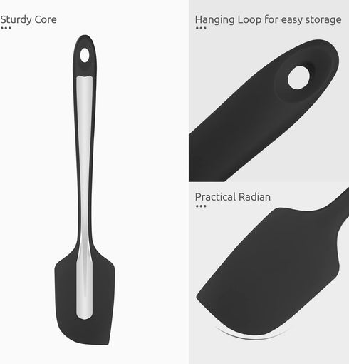 U-Taste 11.38" Silicone Baking Spatula: 480ºF Heat Resistant Food Grade Flexible Rubber Kitchen Bowl Scraper, Seamless Pastry Spreader for Mixing ...