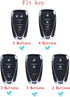 Royalfox 3 4 5 6 Buttons 3D Bling Diamond Rhinestones Smart Remote Key Fob Case Cover for 2016 2017 2018 2019 2020 2021 2022 Chevrolet Malibu Cama...