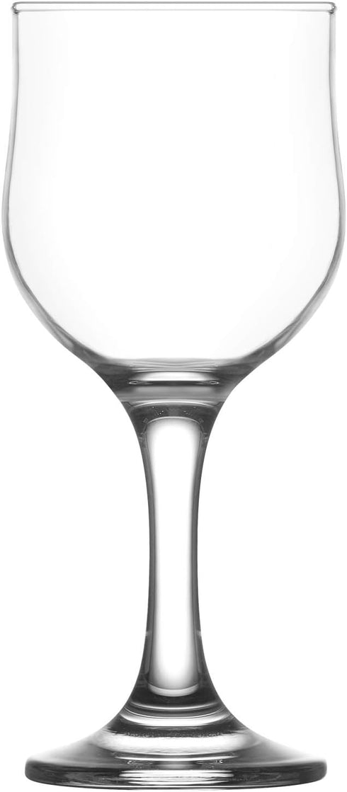 LAV Small Premium Wine Glasses Set of 6 - Clear White Wine Glasses 8 Oz - Tulip Shape Short Stem Wine Glass Set for Dinner Tables and Gifts...