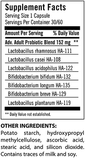 Flora - Advanced Adult's Blend Probiotic, Seven Senior-Specific Strains, Gluten Free, Raw Probiotic with 34 Billion Cells, 30 Capsules...