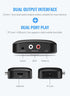 HAOQUOO Stereo Bluetooth Receiver Adapter,NFC Connection, 3.5mm/RCA Dual Audio Output Socket, Bluetooth Adapter Converter Suitable for Smartphones...