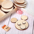 450 Pieces Unfinished Wood Slices Round Wooden Disc Circles Wooden Circles for Crafts Wood Cutouts Christmas Ornaments for Craft and Decoration, 5...