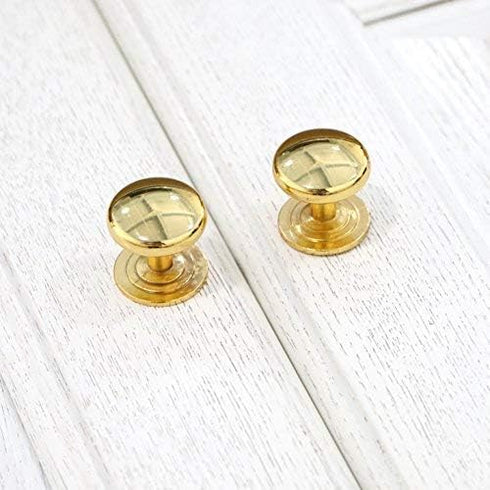Set of 6 Modern Round Cabinet Hardware Knob Kitchen Drawer Dresser Handles Furniture Wardrobe Pull Gold Single Hole...