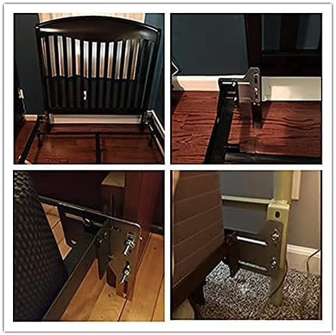 2Pcs Bed Frame Conversion Kit,Bed Frame Adapter Bracket,Heavy Duty Bed Modification Plate, Headboard Brackets for Metal Bed Frame, Headboard Attac...