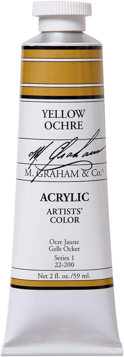 M. Graham & Co. 22-200 M. Graham 2-Ounce Tube Acrylic Paint, Yellow Ochre...