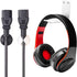 SourceTon 2 Packs Aluminum Headphone Stand Hanger and 6 Cable Clips, 2 Headset Holder Mount (Black and Silver) and 6 Cable Organizers with Strong ...