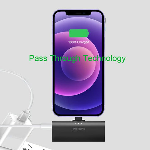 Mini Portable Charger Built in Cable 5000mAh Power Bank Ultra-Compact Battery Pack Phone Charger Portable Fast Charging Compatible with iPhone 14/...