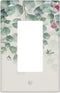 Green Leaf Flower Butterfly Birds Light Switch Cover Decorative 1 Gang Wall Plate Single Rocker Switch Plate Outlet Covers for Home Kitchen Bedroo...