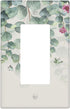 Green Leaf Flower Butterfly Birds Light Switch Cover Decorative 1 Gang Wall Plate Single Rocker Switch Plate Outlet Covers for Home Kitchen Bedroo...
