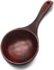 8 Inch Multipurpose Wooden Scoop Spoon Ladle With Short Handle Dark Brown Wood...